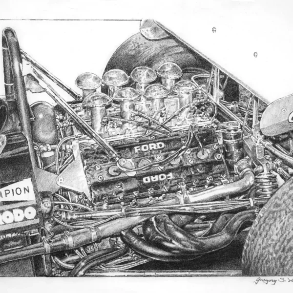 Description: Brabham BT 27A Ford-Cosworth Formula 1 engine