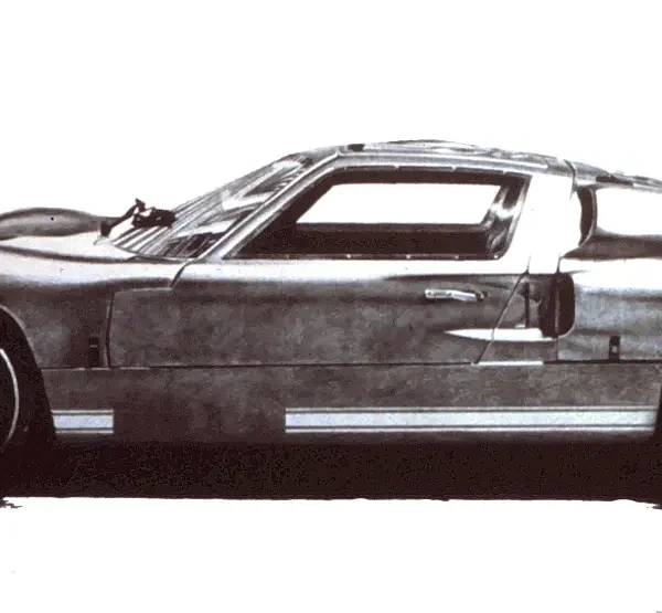 Ford GT-40 Mk II Race Car Rendering in Graphite Pencil
